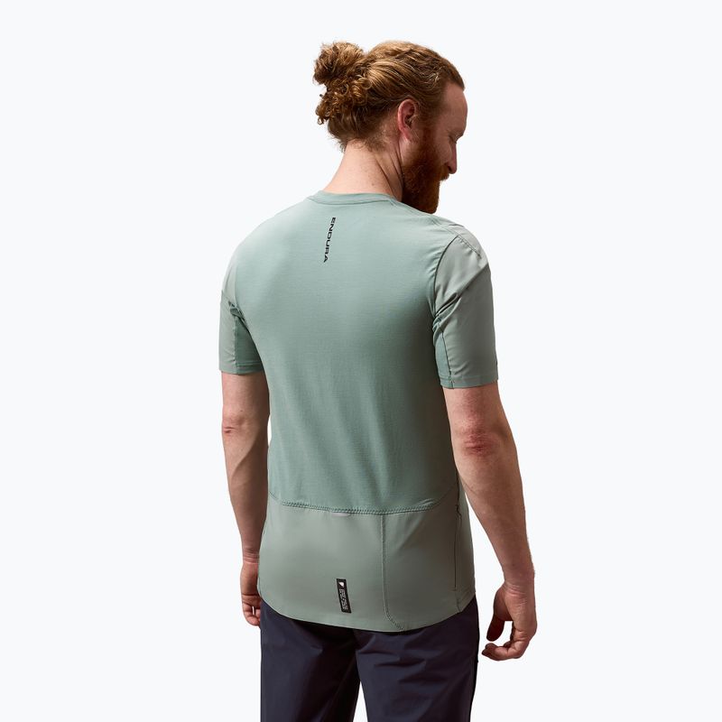 Tricou de ciclism pentru bărbați Endura Alltrack Ride Tech sage green 4