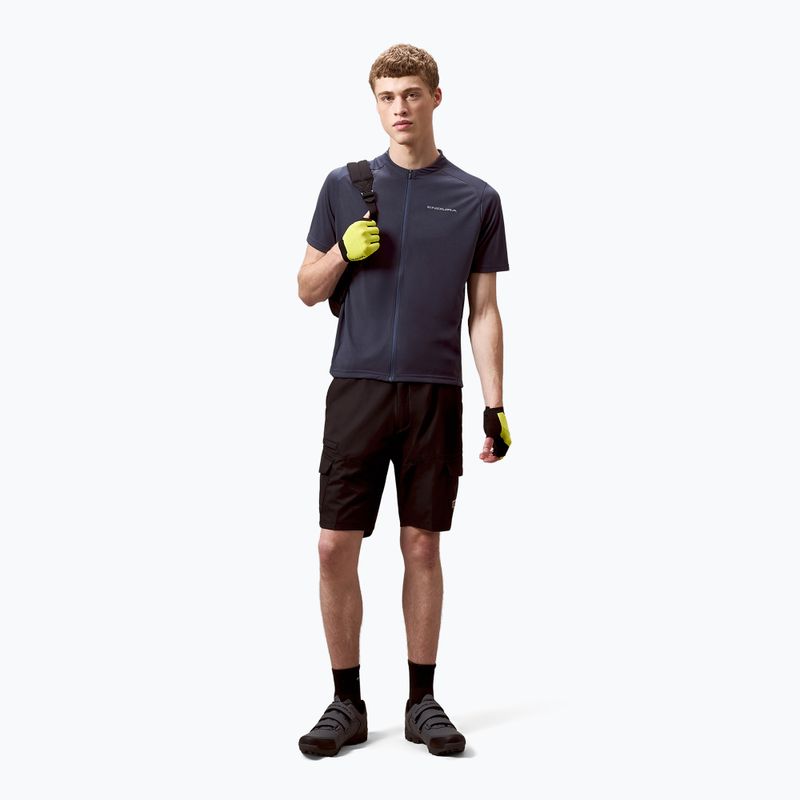 Tricou de ciclism pentru bărbați Endura Loop Zipped carbon grey 2