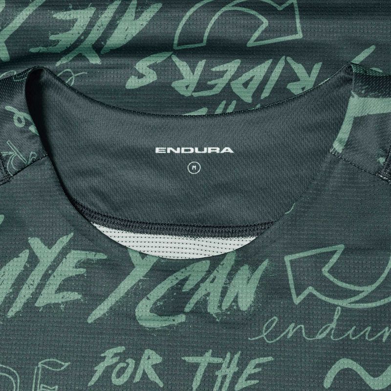 Longsleeve de ciclism pentru bărbați Endura Singletrack Print carbon grey 3