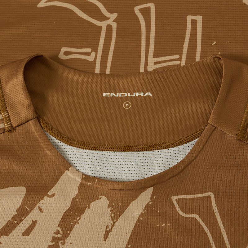 Tricou de ciclism pentru bărbați Endura Singletrack Print trail bronze 3