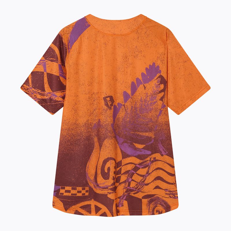 Tricou de ciclism pentru bărbați Endura Singletrack Print end orange 2