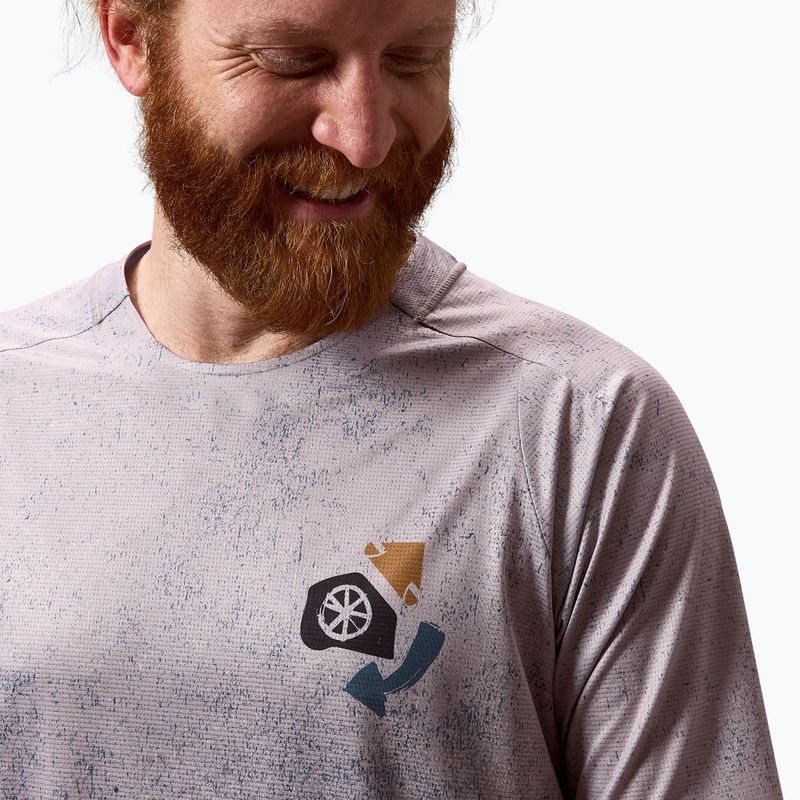 Tricou de ciclism pentru bărbați Endura Singletrack Print titanium 5