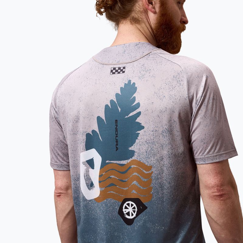 Tricou de ciclism pentru bărbați Endura Singletrack Print titanium 6