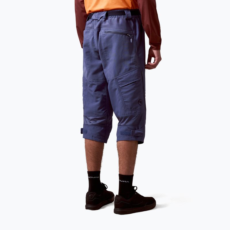 Pantaloni scurți de ciclism pentru bărbați Endura Hummvee 3/4 indigo rock 4