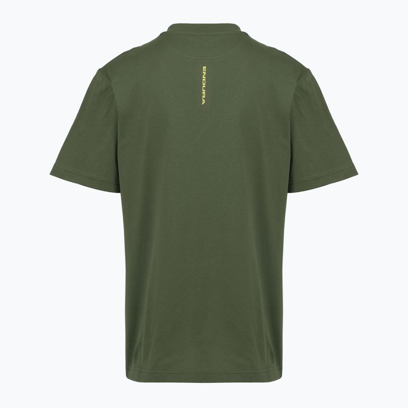 Tricou de ciclism Endura Icon Logo Graphic Tee olive-green 2