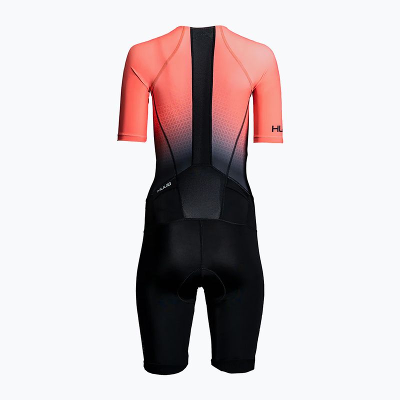 Costum de triatlon pentru femei HUUB Commit Long Course Suit negru/coral 2