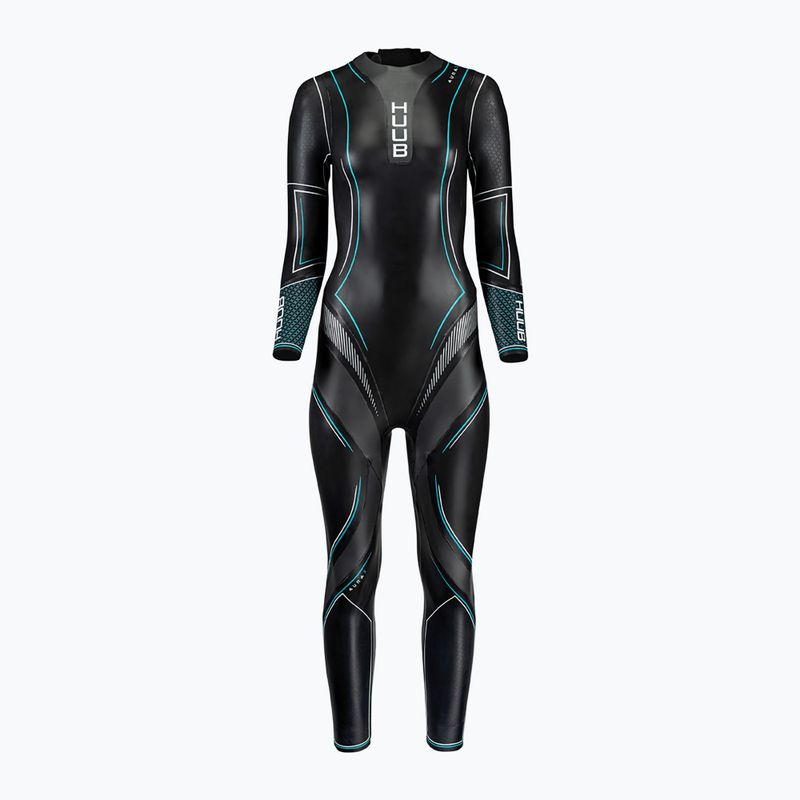 Costum de triatlon pentru femei HUUB Aura 2 3:3 negru/albastru AUR233SBM