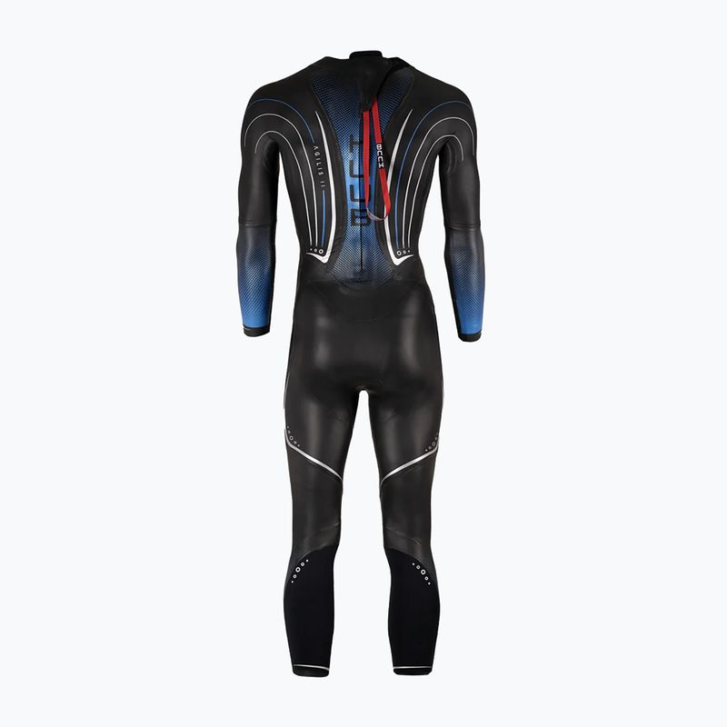 Costum de triatlon pentru bărbați HUUB Agilis II Back Zip 3.5 metallic blue 2