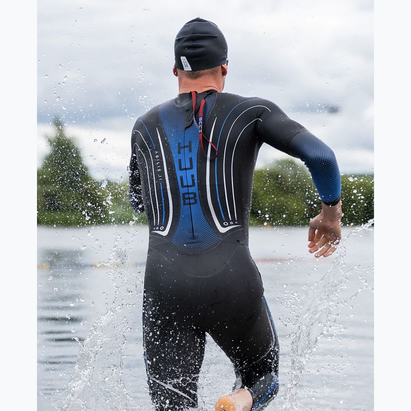 Costum de triatlon pentru bărbați HUUB Agilis II Back Zip 3.5 metallic blue 4