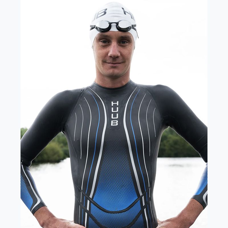 Costum de triatlon pentru bărbați HUUB Agilis II Back Zip 3.5 metallic blue 5