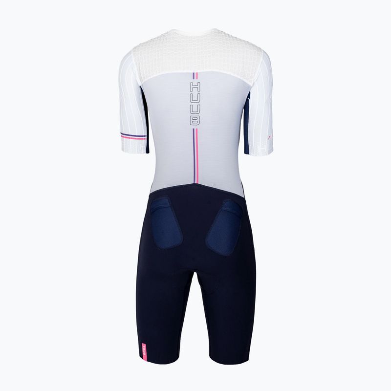 Combinezon de triatlon pentru femei HUUB Anemoi 3 SUB22 white/navy/pink 2