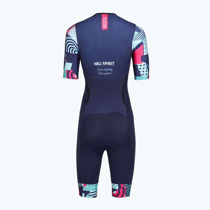Combinezon de triatlon pentru femei HUUB Her Spirit Trisuit navy/band 2
