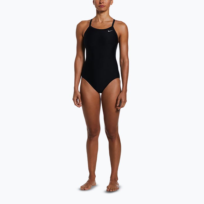 Costum de baie dintr-o piesă pentru femei Nike Solid Racerback black 2