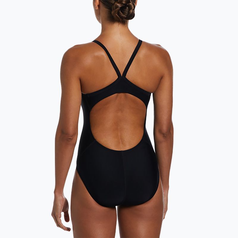 Costum de baie dintr-o piesă pentru femei Nike Solid Racerback black 3