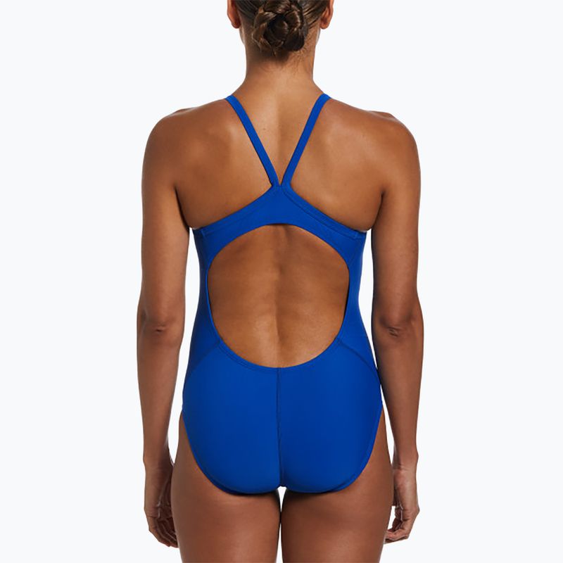 Costum de baie dintr-o piesă pentru femei Nike Solid Racerback game royal 3