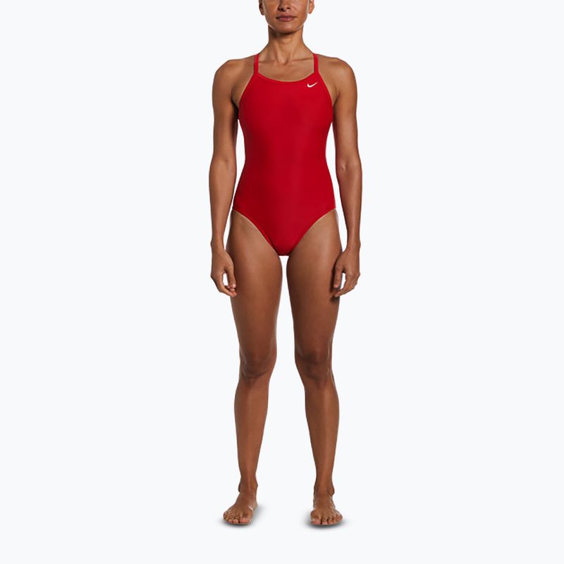 Costum de baie dintr-o piesă pentru femei Nike Solid Racerback university red 2