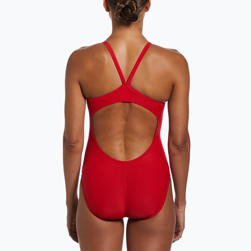Costum de baie dintr-o piesă pentru femei Nike Solid Racerback university red 3