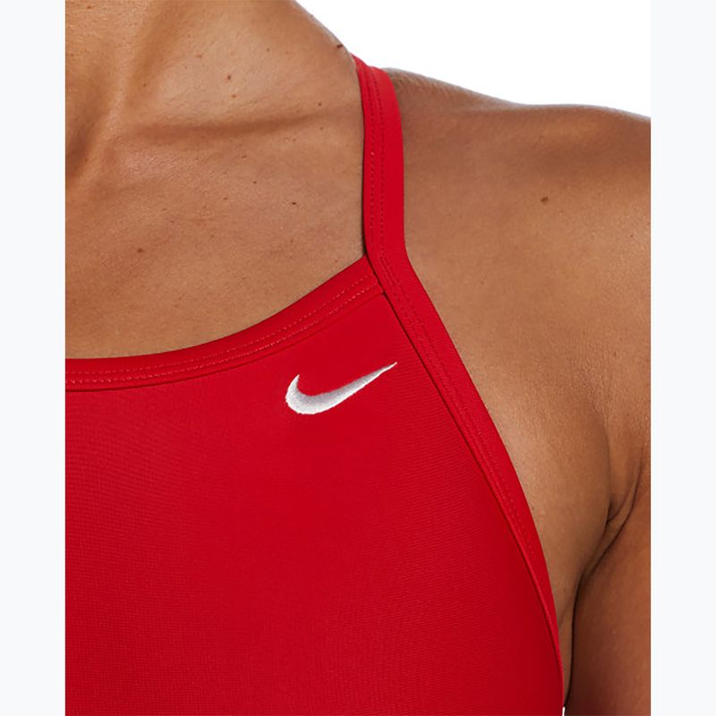 Costum de baie dintr-o piesă pentru femei Nike Solid Racerback university red 4