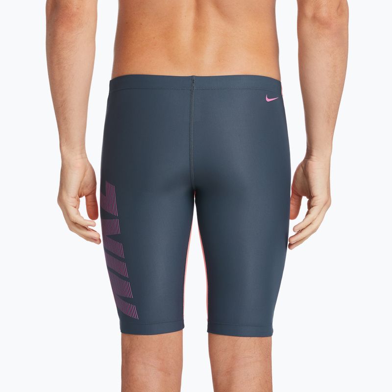 Boxeri de baie pentru bărbați Nike Rift Jammer gri-negri NESS9052 7