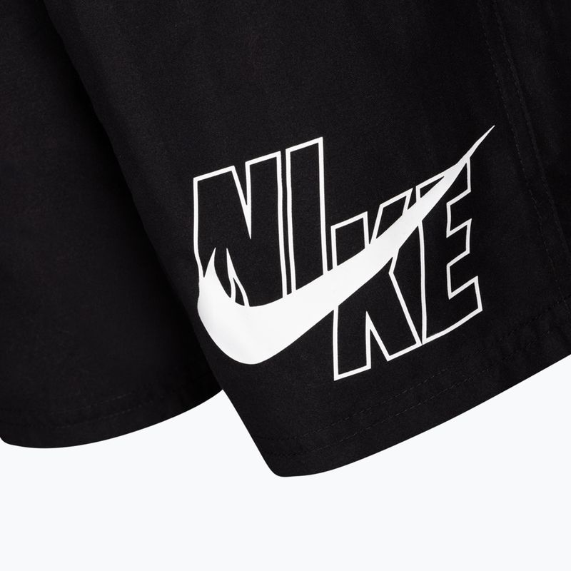 Pantaloni scurți de baie pentru copii Nike Logo Solid Lap negru NESSA771-001 3