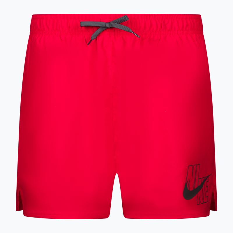 Pantaloni scurți de baie bărbați Nike Logo Solid 5" Volley roșu NESSA566-614