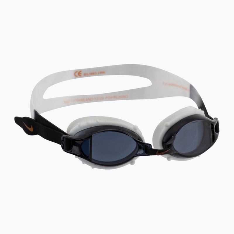 Ochelari de înot pentru copii Nike CHROME JUNIOR negru și alb NESSA188-014
