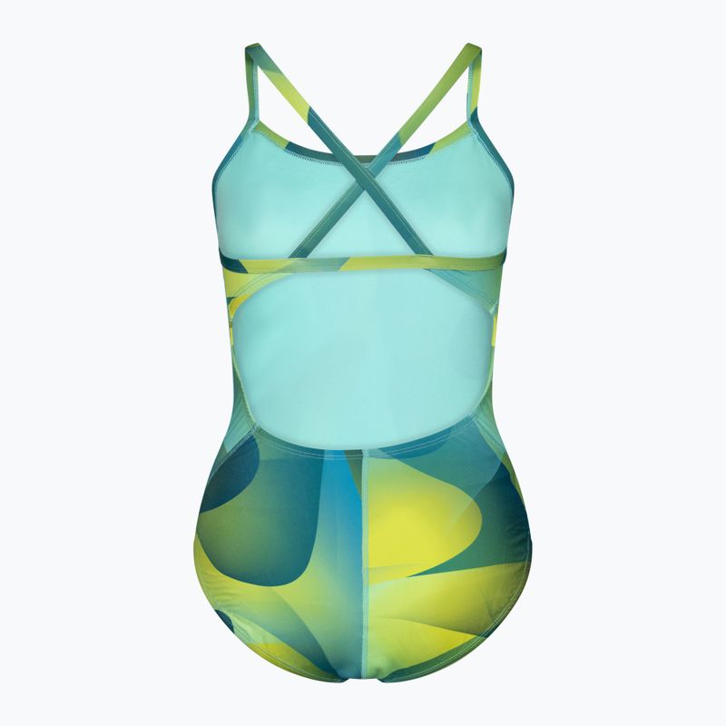 Costume de baie Nike Spectrum pentru femei, dintr-o bucată, verde/albastru NESSA019 2