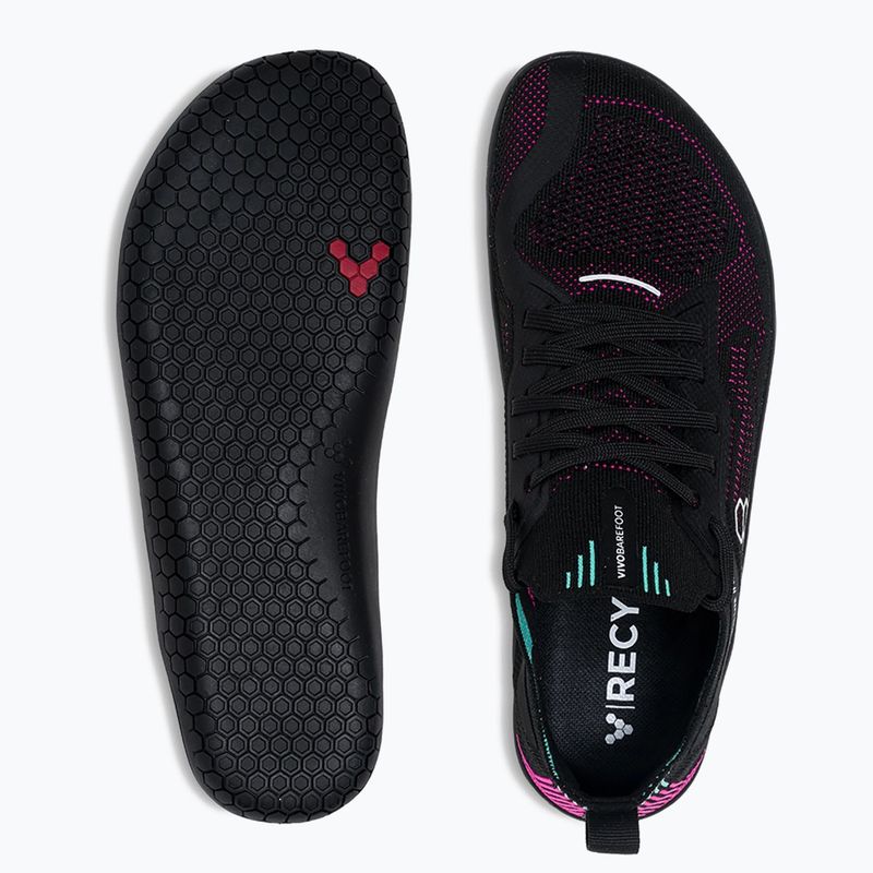 Încălțăminte barefoot pentru femei Vivobarefoot Primus Lite Knit obsidian/ vibrant pink 5