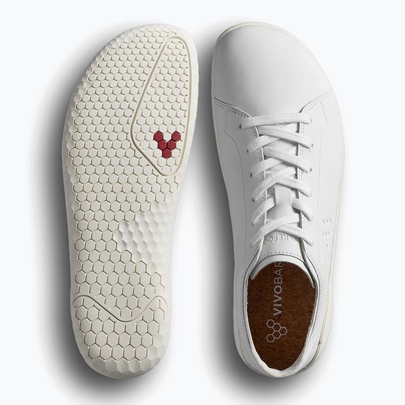 Încălțăminte barefoot pentru bărbați Vivobarefoot Geo Court IV bright white 5