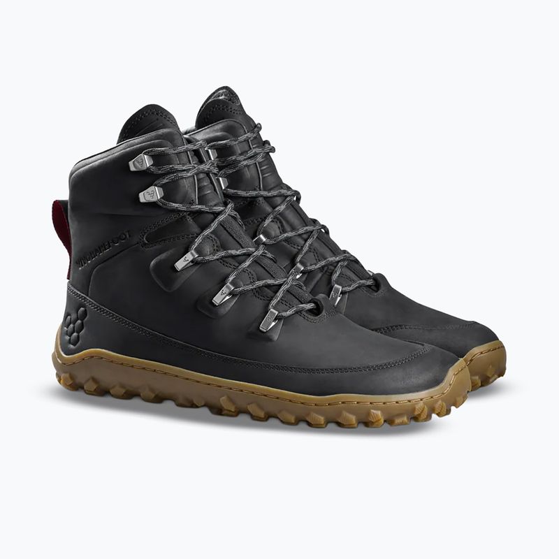 Încălțăminte barefoot pentru bărbați Vivobarefoot Tracker Leather obsidian 3