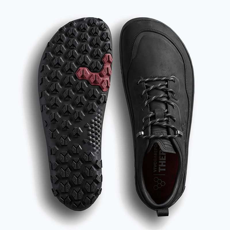 Încălțăminte barefoot pentru bărbați Vivobarefoot Tracker Leather Low obsidian 3