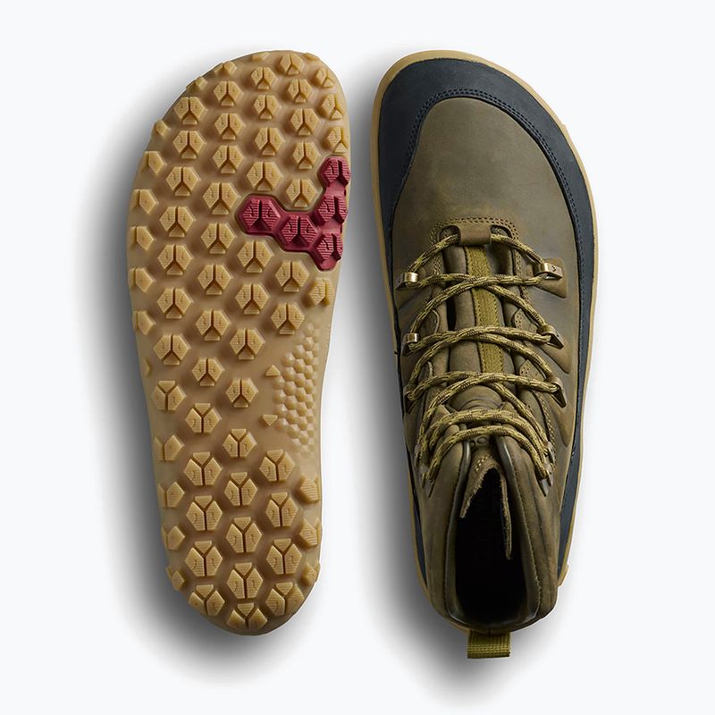 Încălțăminte barefoot pentru bărbați Vivobarefoot Tracker Leather dark olive 6