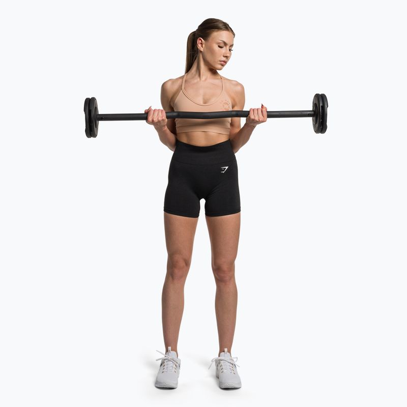 Pantaloni scurți de antrenament pentru femei Gymshark Vital Seamless negru marl 2