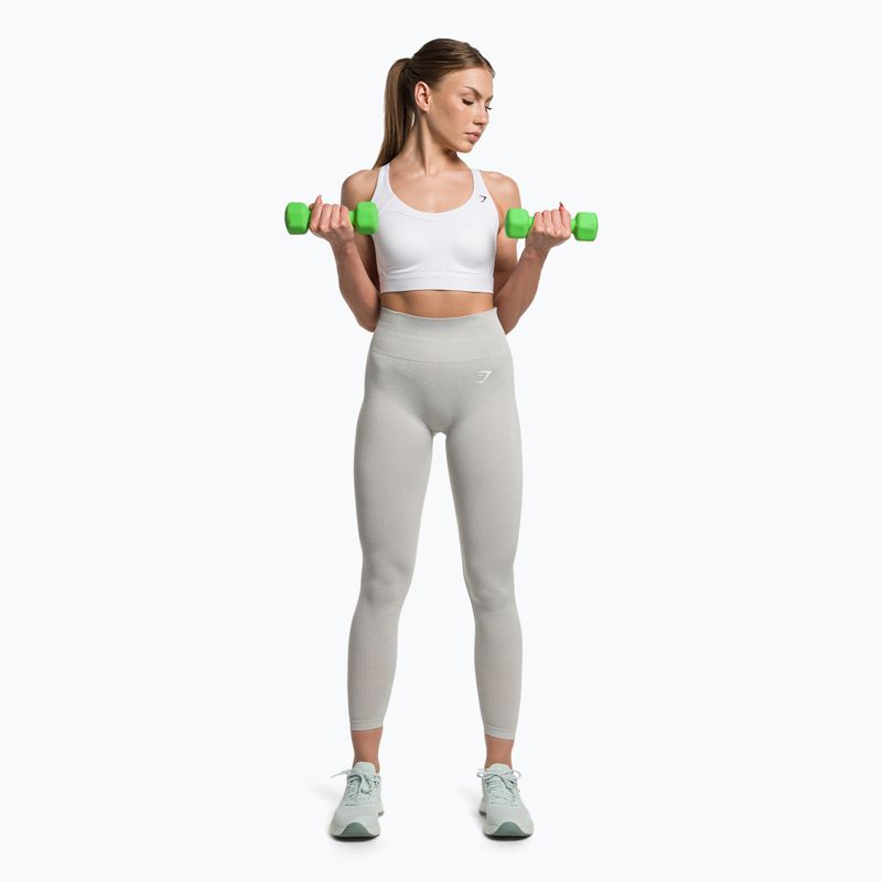 Jambiere de antrenament pentru femei Gymshark Vital Seamless gri deschis marl 2