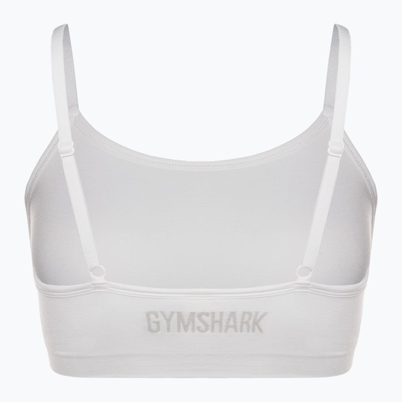 Gymshark Seamless Bralette fără cusături Bralette gât înalt sutien de fitness alb 6