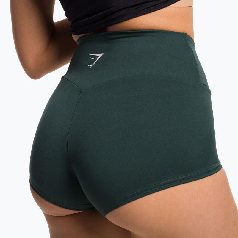 Pantaloni scurți de antrenament pentru femei Gymshark Training Quad verde obsidian 4