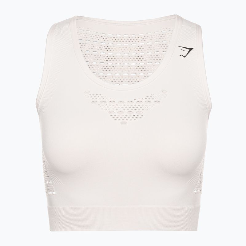 Femei Gymshark Energy Energy Seamless Crop Top cremă alb cremă 5