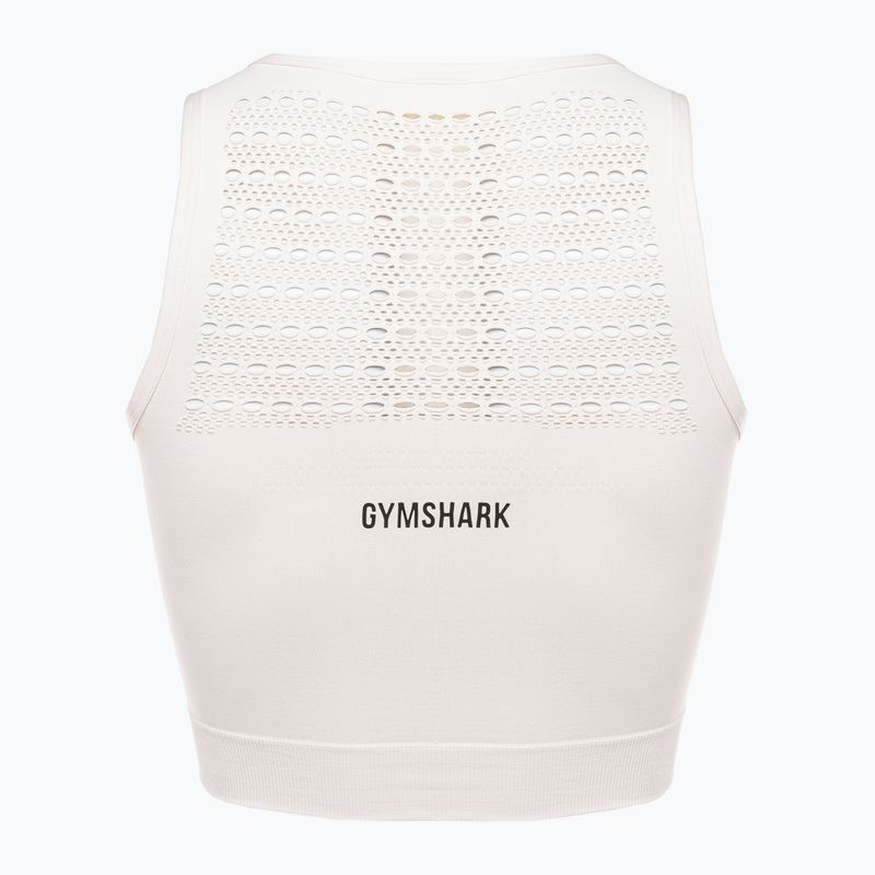 Femei Gymshark Energy Energy Seamless Crop Top cremă alb cremă 6