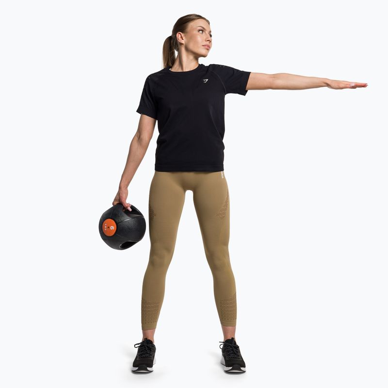 Tricou de antrenament pentru femei Gymshark Energy Seamless negru 2