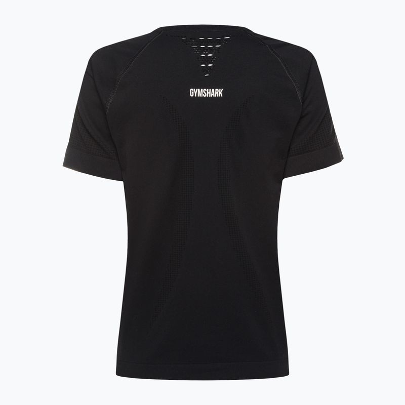 Tricou de antrenament pentru femei Gymshark Energy Seamless negru 6