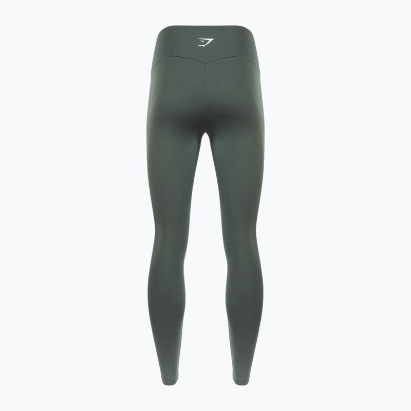 Colanți de antrenament pentru femei Gymshark Training Full Length obsidian / green 2