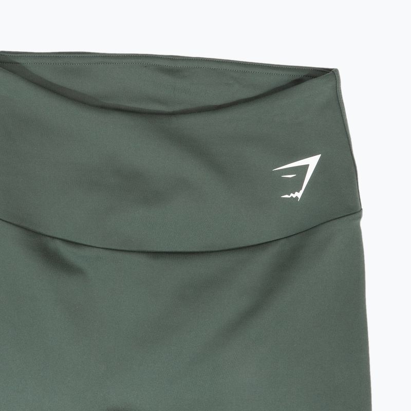 Colanți de antrenament pentru femei Gymshark Training Cropped obsidian / green 3