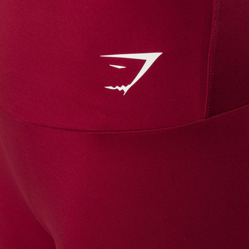 Jambiere Gymshark Training Full Lenght pentru femei burgundy/alb 7