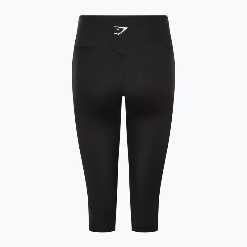 Gymshark Training Cropped leggings pentru femei negru/alb