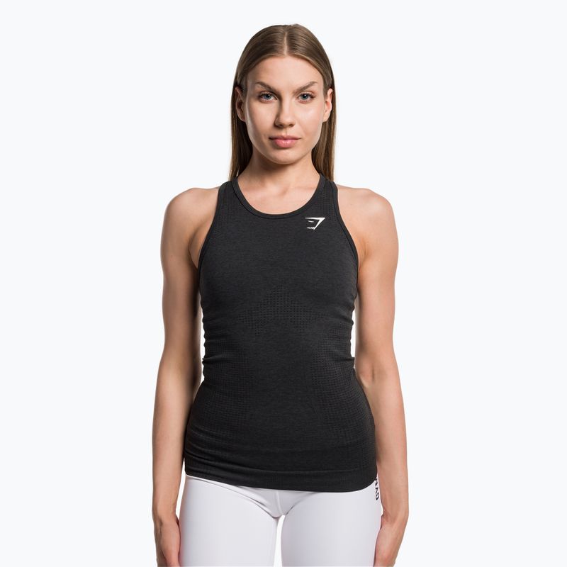 Tricoul de antrenament pentru femei Gymshark Vital Seamless Tank fără cusături de culoare închisă/gri