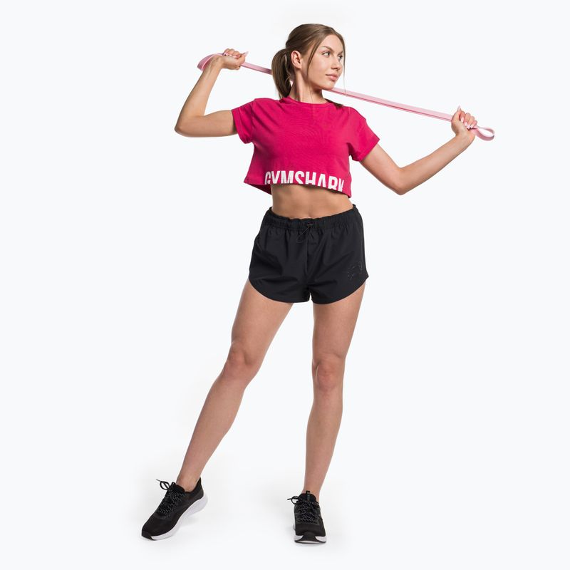 Gymshark Training Fraction Crop Top pentru femei roz lava 2