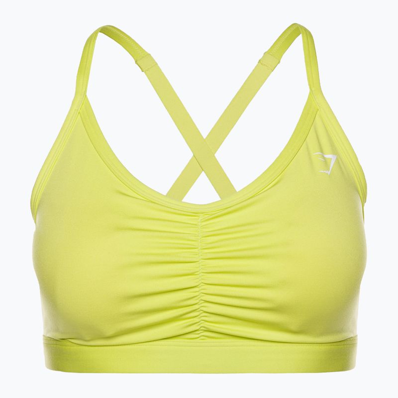 Gymshark Ruched Training Sports glitch galben sutien de fitness galben 5