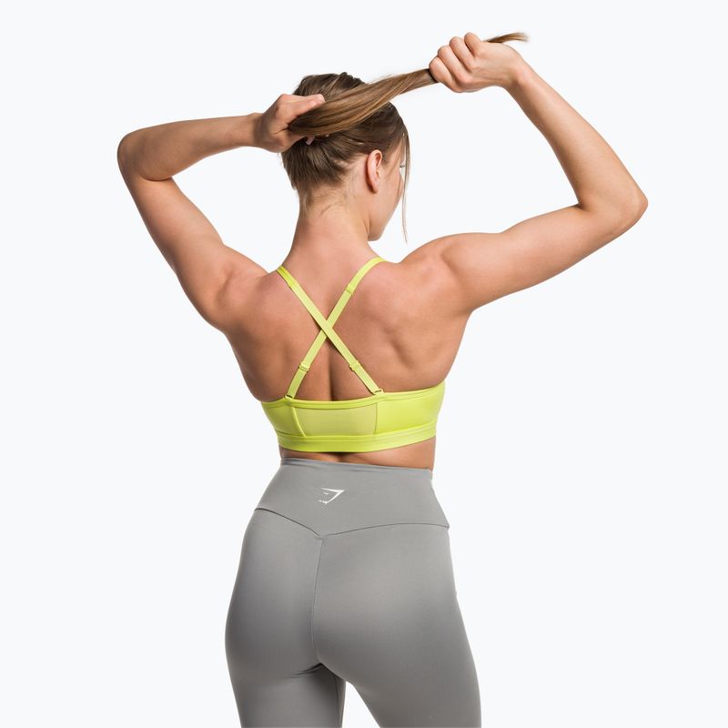 Gymshark Ruched Training Sports glitch galben sutien de fitness galben 3