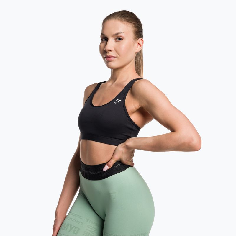 Gymshark Scoop Neck Training Sport sutien fitness negru