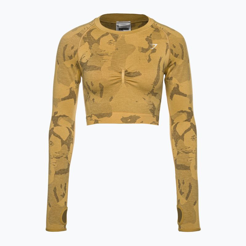 Jambiere de antrenament pentru femei Gymshark Adapt Camo Savanna Seamless galben indian 5